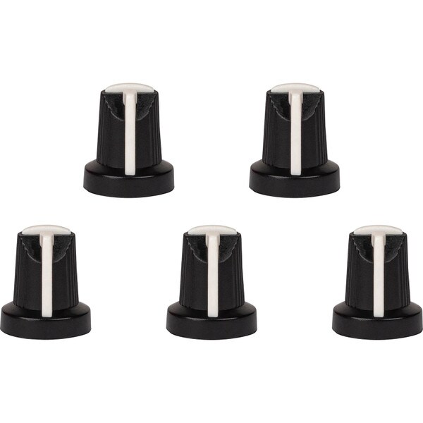 Main product image for 5-Pack Guitar/Amp Knobs for Knurled/Spline 6mm Split240-2205